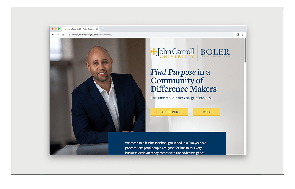 landing page for Boler College